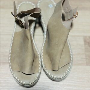 Catherine Malandrino Women’s Tan Espadrille Slingback Sandals Sz 6.5